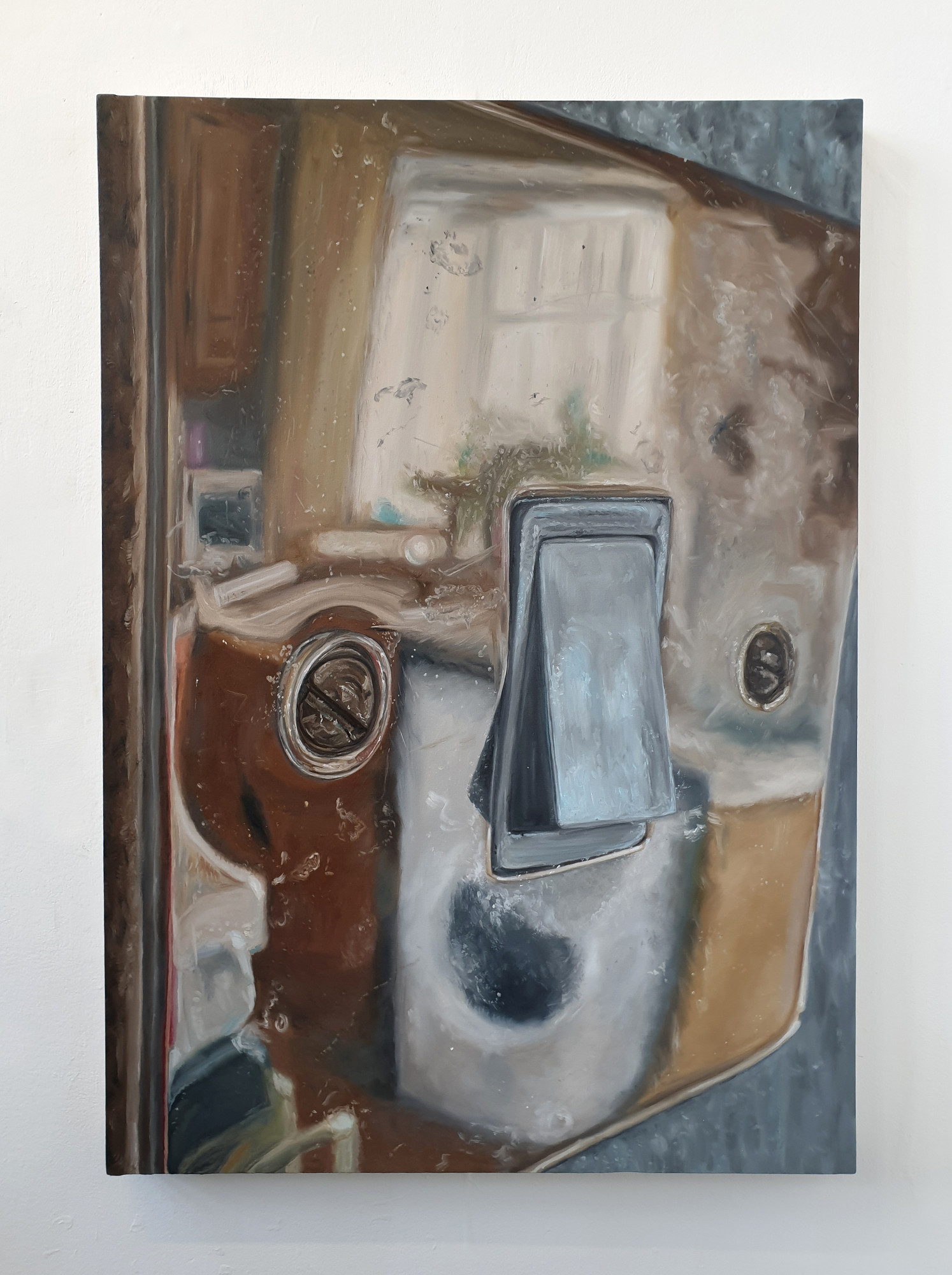 "Untitled (light switch)" 2020, oil on canvas, 80cmx120cm