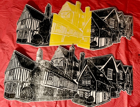 "Tudor Street" 2019, Relief Print