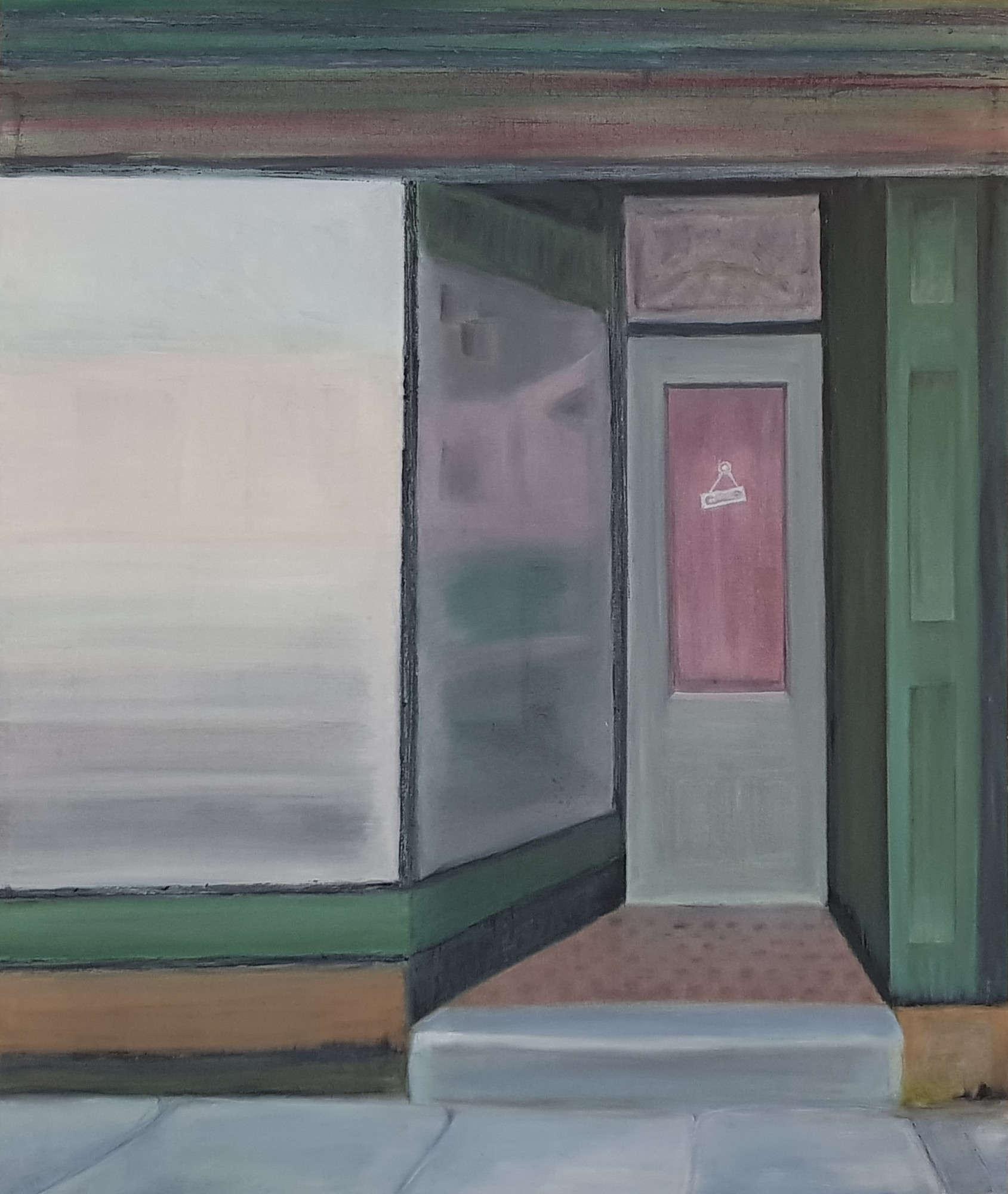 "Empty Shop", Norfolk Street Oil on Canvas 90x100cm by Fiona Blake