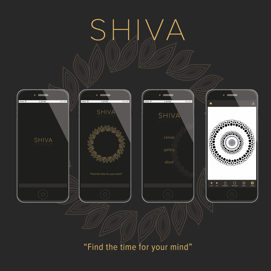 "Shiva" - the app, Francesca Di Pillo. Overview of the main screens of “Shiva - The App”