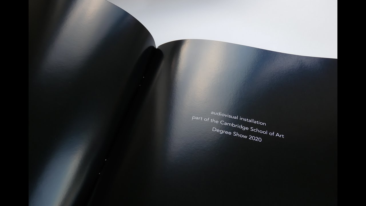 The exhibition catalogue includes images from the key parts of the audiovisual piece, an introduction to the work, and fragments from the voice narration. Diana Montañez Rivera.