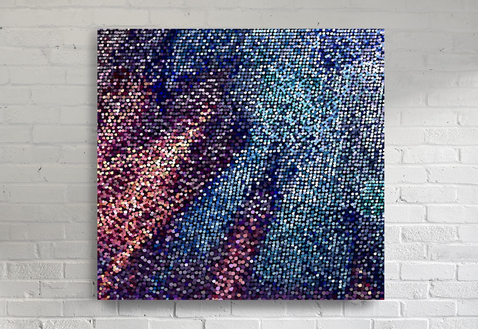Pixelated Screen Study 3. 2021. Acrylic on canvas. 100 x 100 cm.