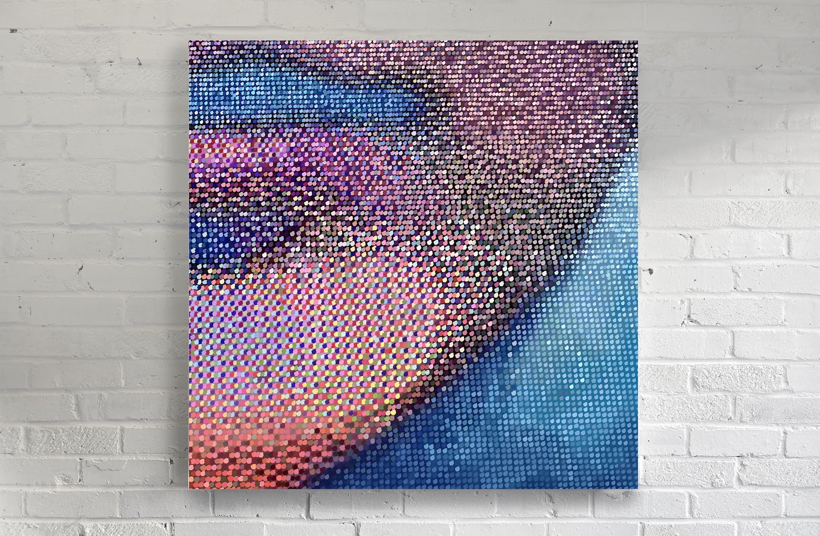 Pixelated Screen Study 4. 2021. Acrylic on canvas. 100 x 100 cm.