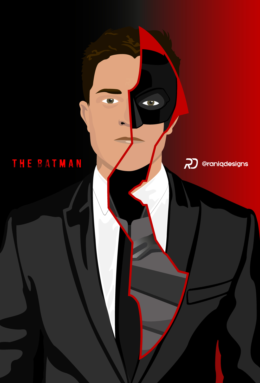 Bruce Wayne vector drawing