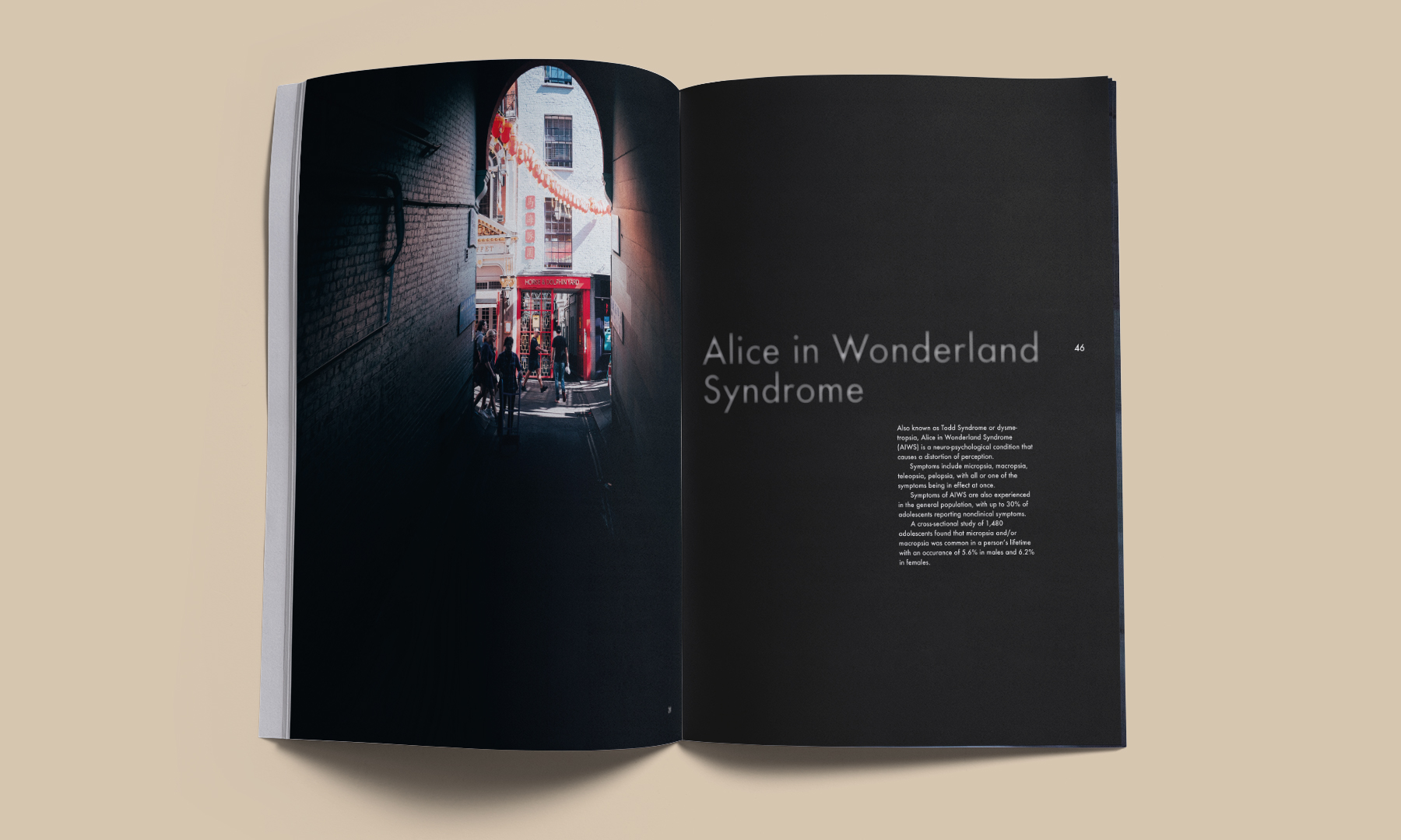 Chapter page for Alice in Wonderland Syndrome (AIWS), which affects visual perception.