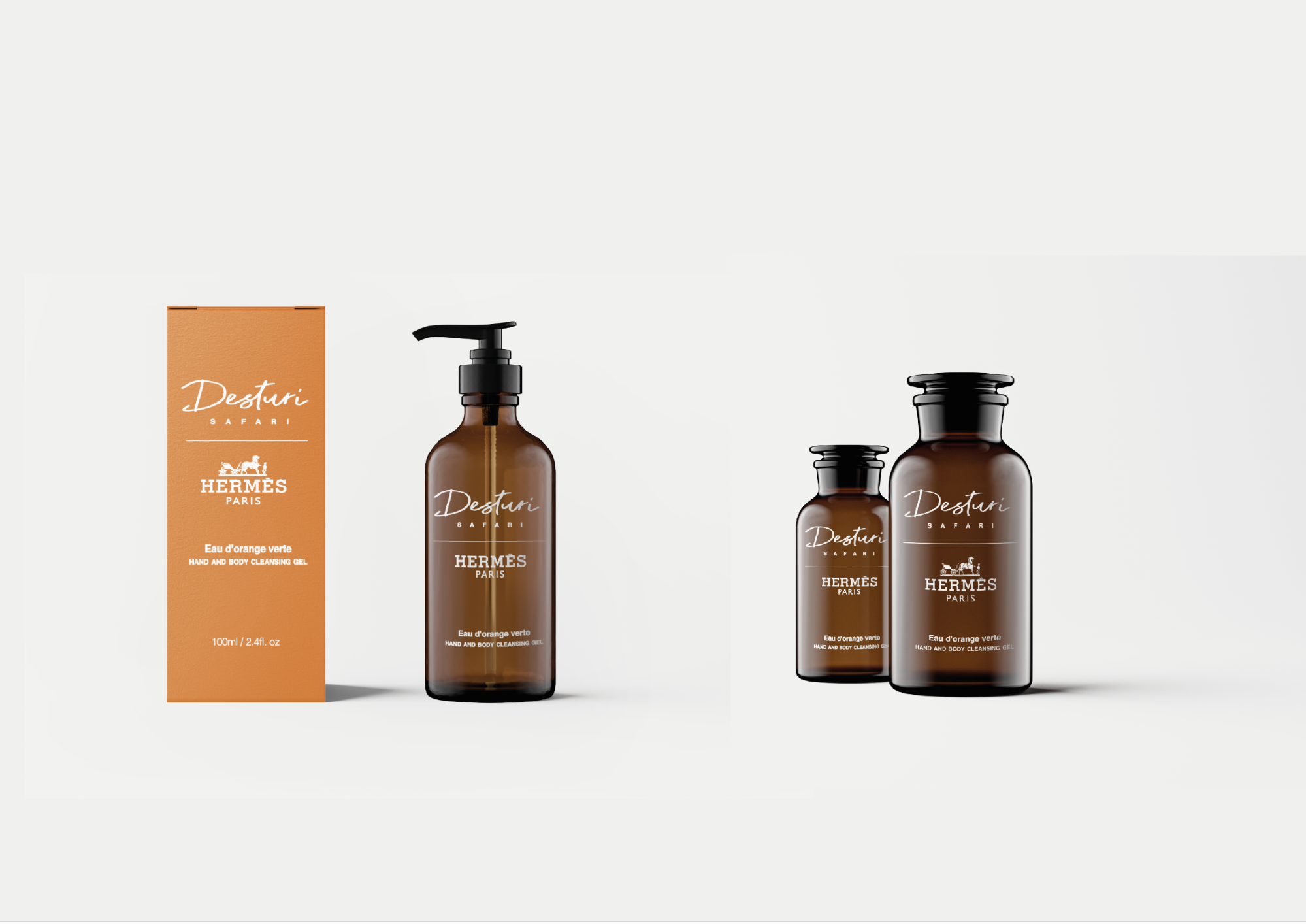 Desturi Co-Branding with luxury brand Hermès for hotel amenities and packaging