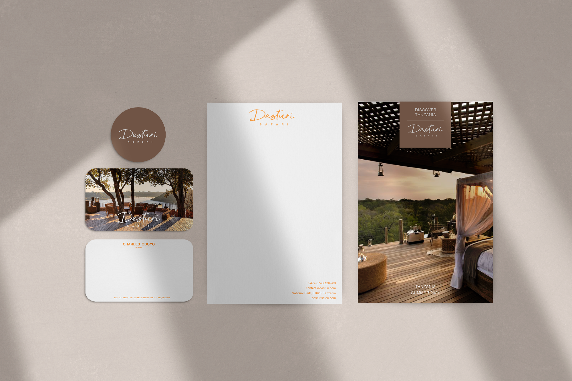 Branded stationary, brochure, and business cards