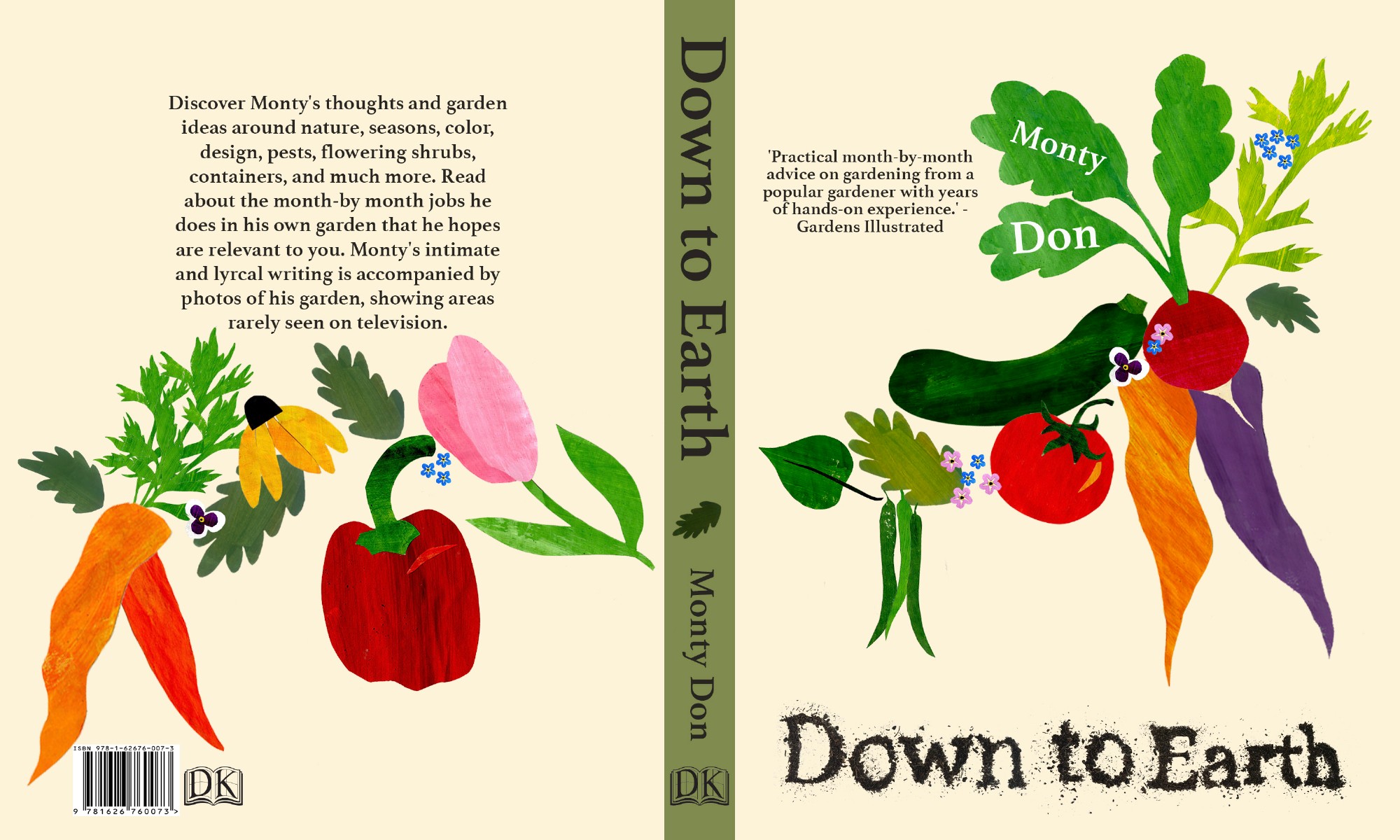 Book cover illustration for a book about gardening.