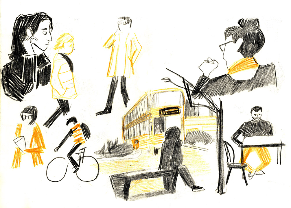 Sketchbook work: Muswell Hill