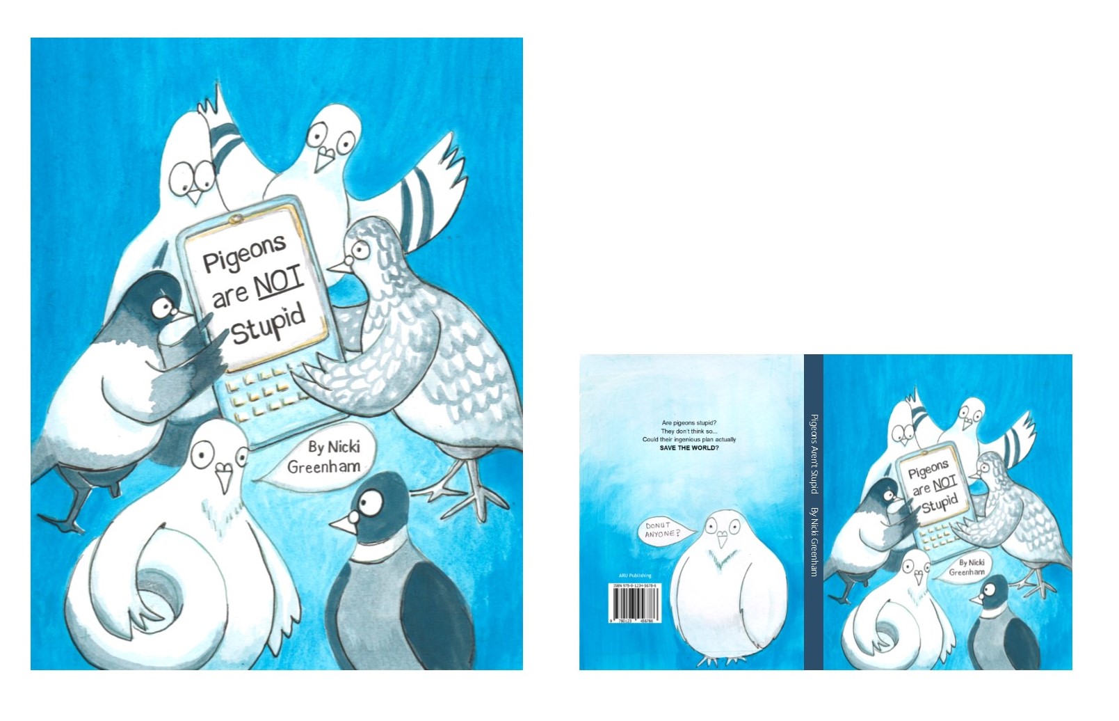 "Pigeons" Front Cover - This is the front cover from the graphic novel I produced for my MA.