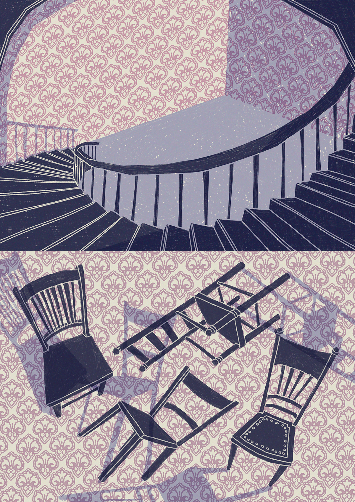 Illustrations inspired by the poem ‘The Doll House’ by A.E. Stalling