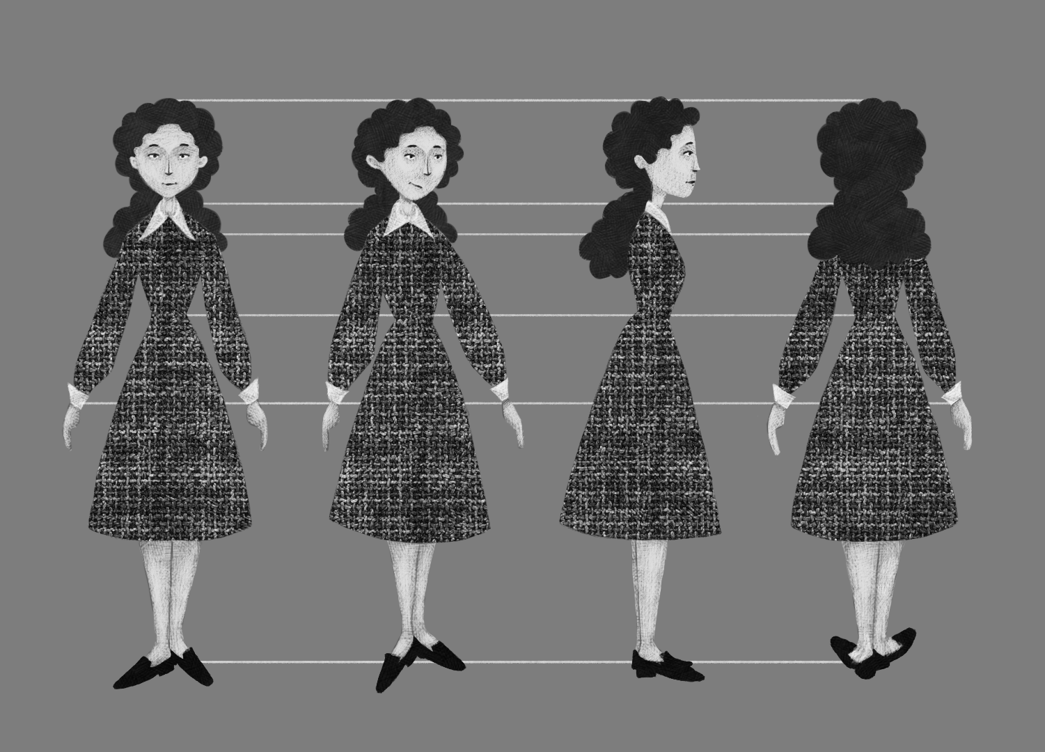 Character Turnaround for “And the Rest You Already Know”