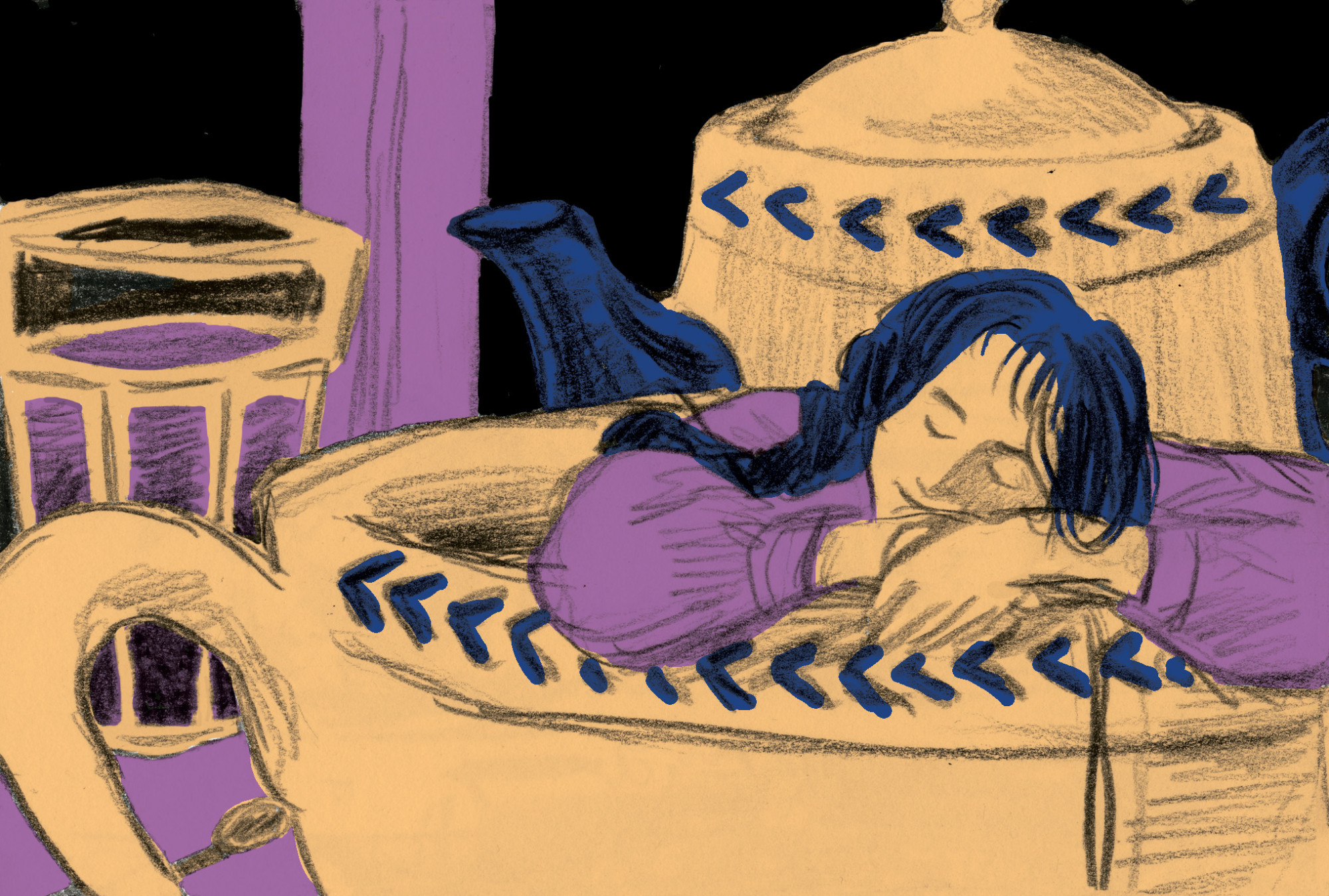 Editorial illustration 2. Based on an article about sleep remedies.