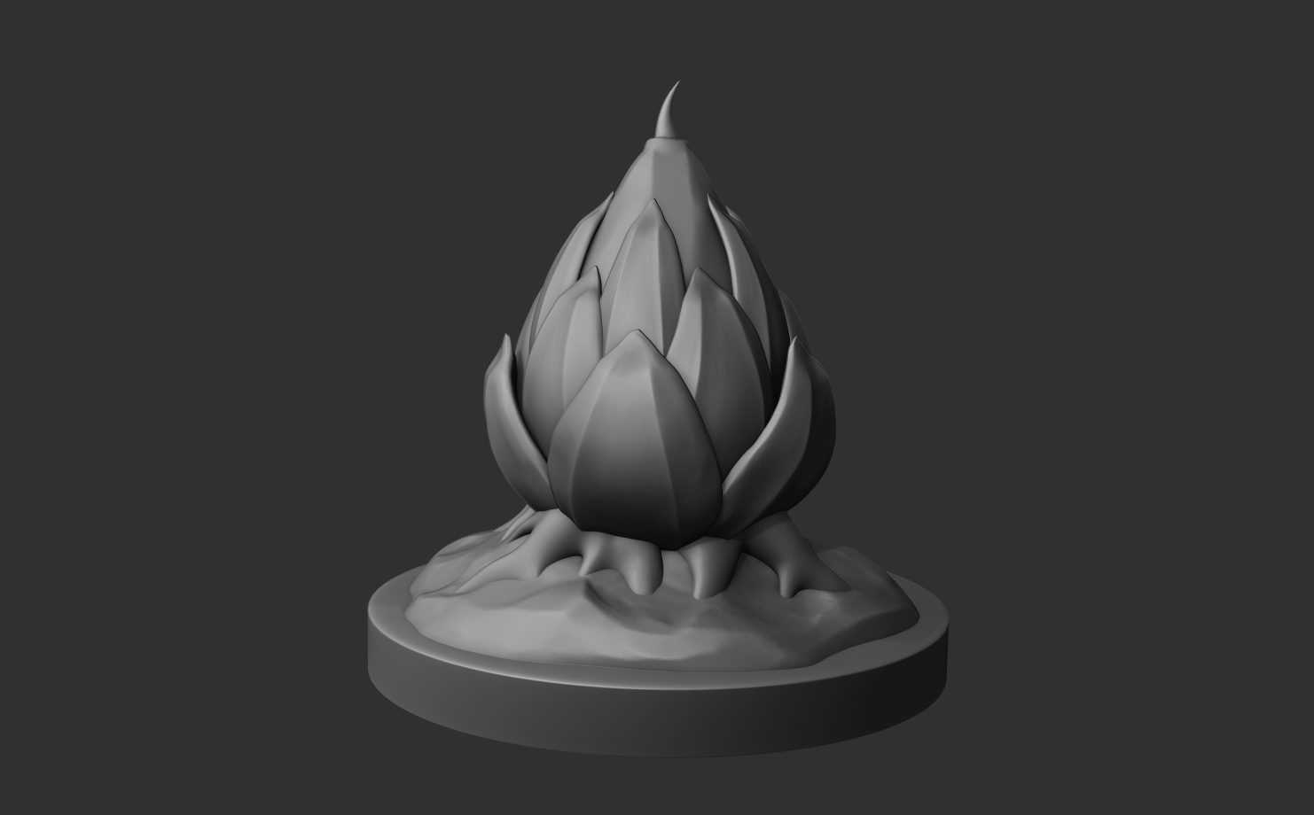 Alien Plant. A 3D model created using ZBrush for the project ‘Alien Life’.