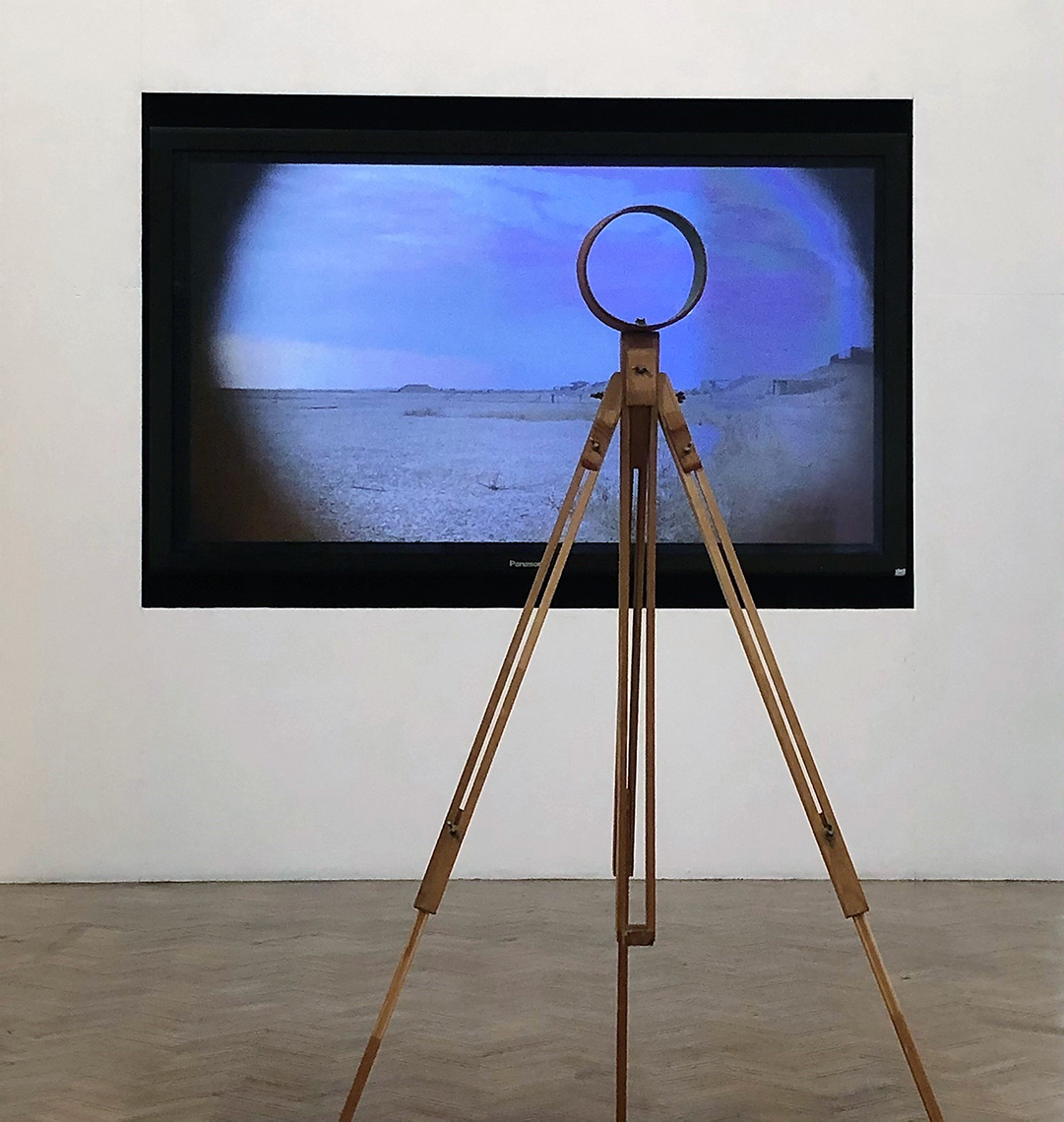 Beyondness, 2022. Installation - ceramic, wood, digital photographs, single channel Video. Size variable approx. 200 cm x 200 cm x 200 cm (installation view).