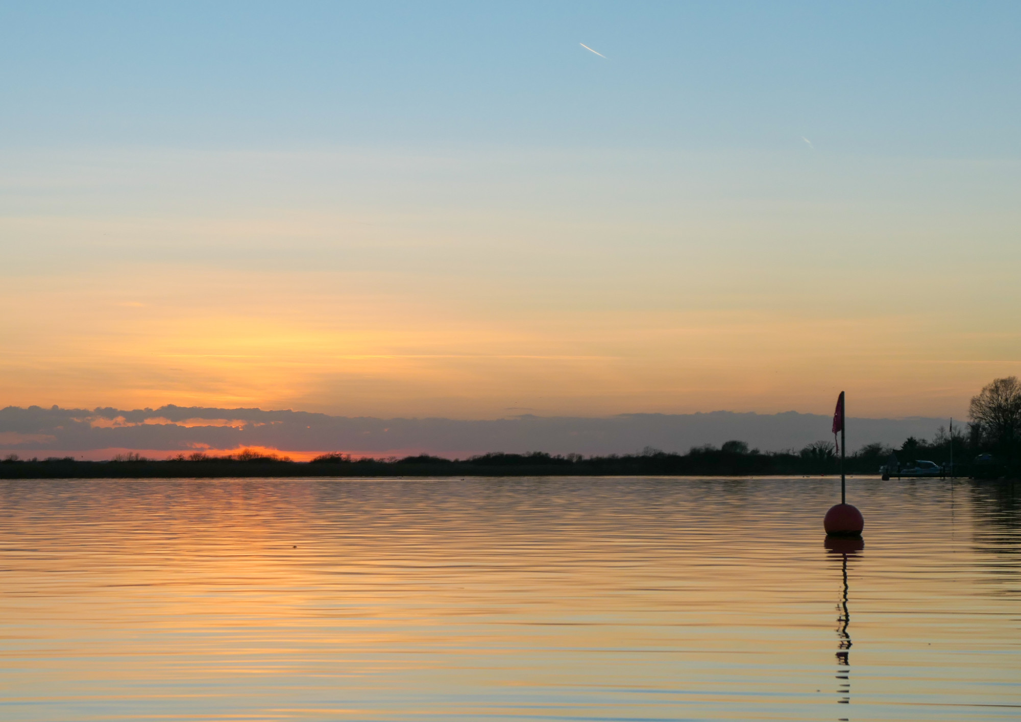 Oulton Broad. This photo was taken at sunset at Oulton Broad.