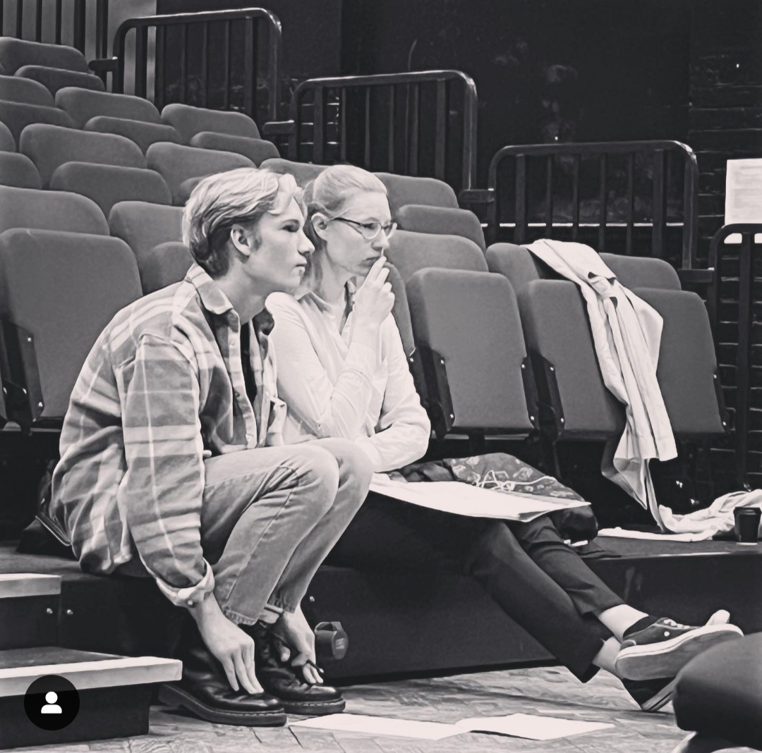 Me and Kristian directing "It Was All My Design" in rehearsal