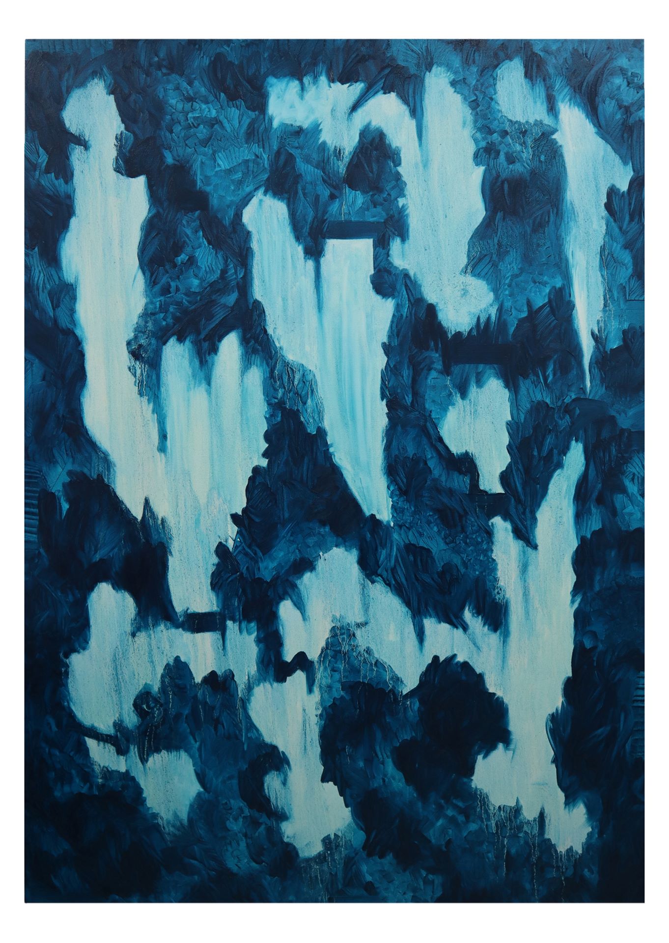 Untitled (Turquoise Blue) 180cm x 120cm, Oil on Canvas, 2023