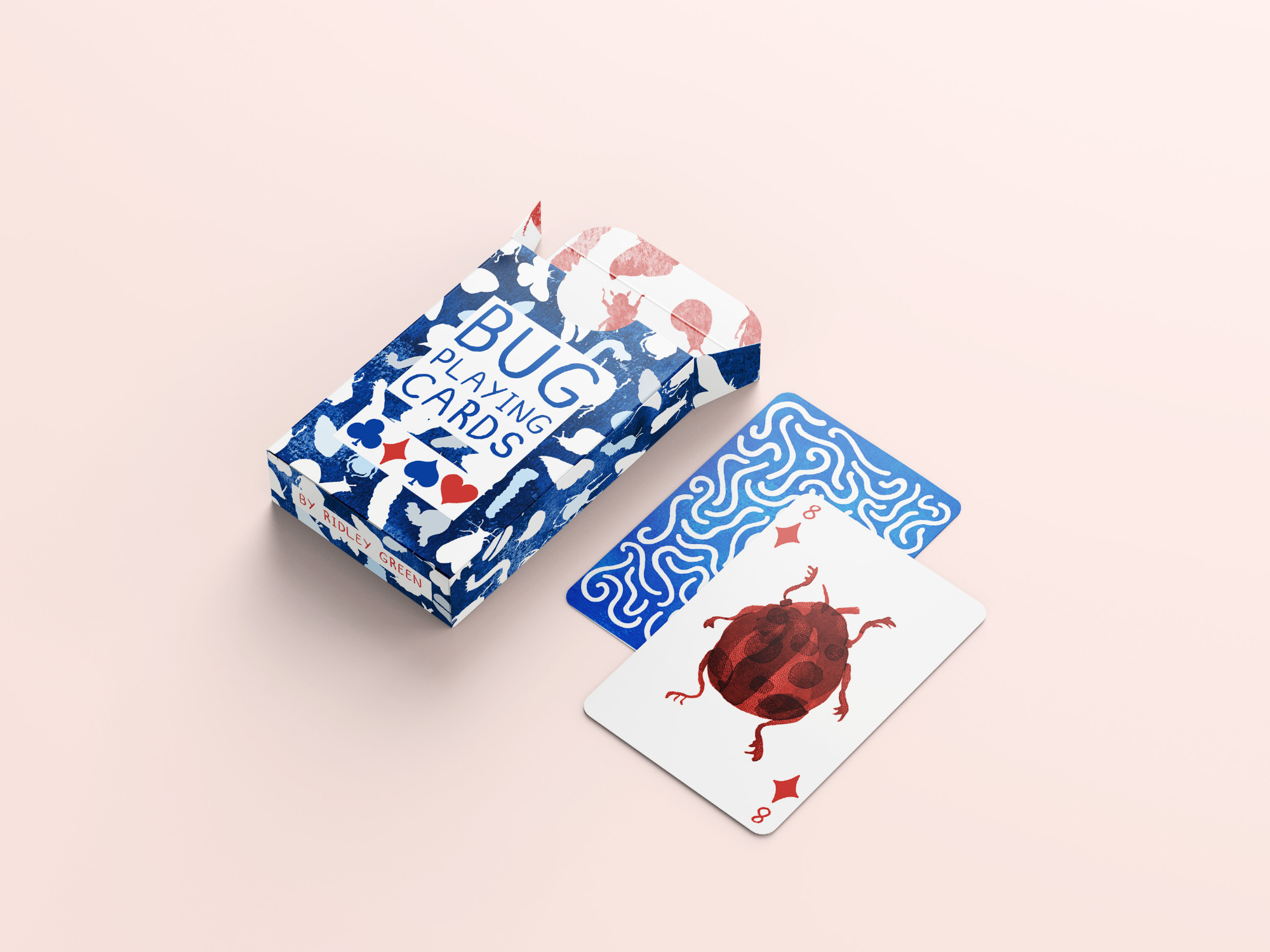 Bug Playing Cards. Set of bug themed playing cards I designed as a part of my final projects.