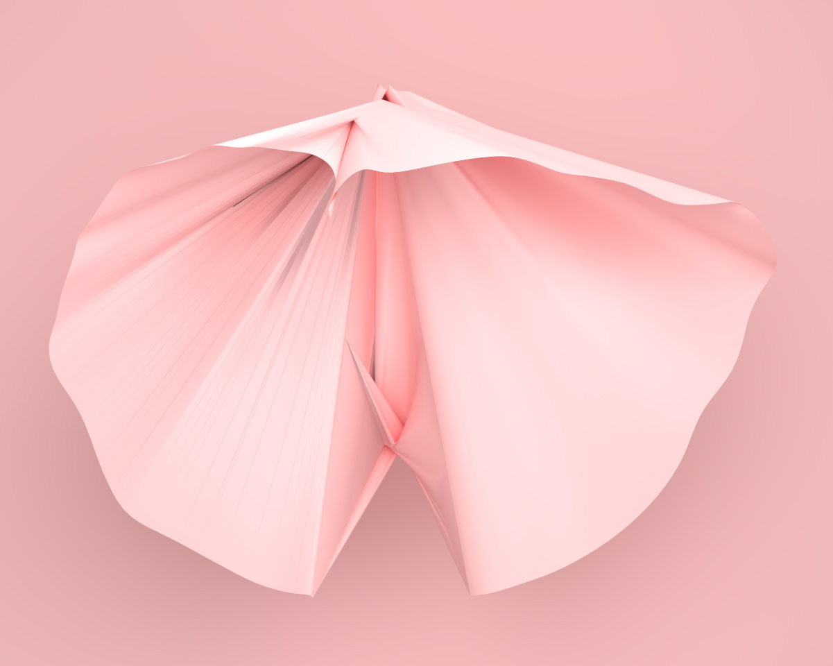 Embrace in Pink, Digital Sculpture, 2023